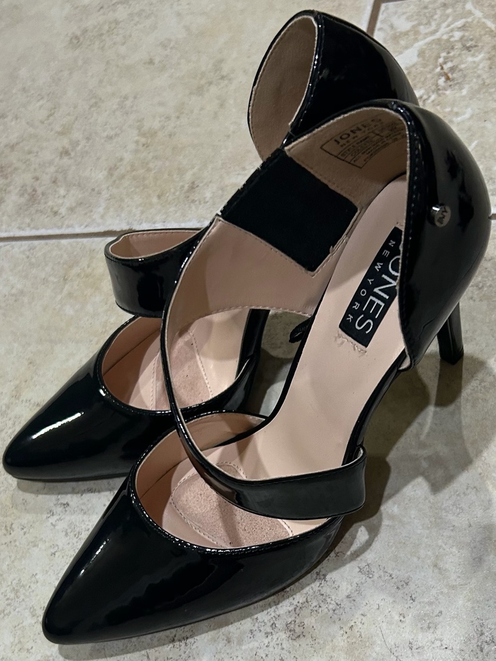 Jones New York Black Patent Mary Jane Heels